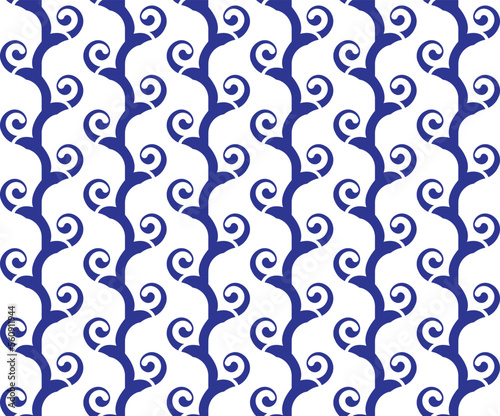 Blue and white pattern seamless vector