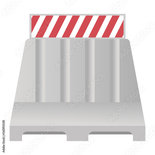 illustration of a sign road barriers
