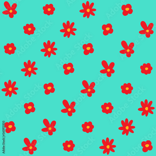 Hand Drawn Flower Seamless Pattern