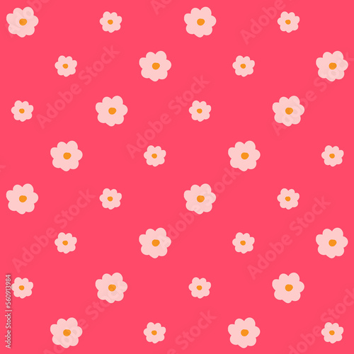 Hand Drawn Flower Seamless Pattern
