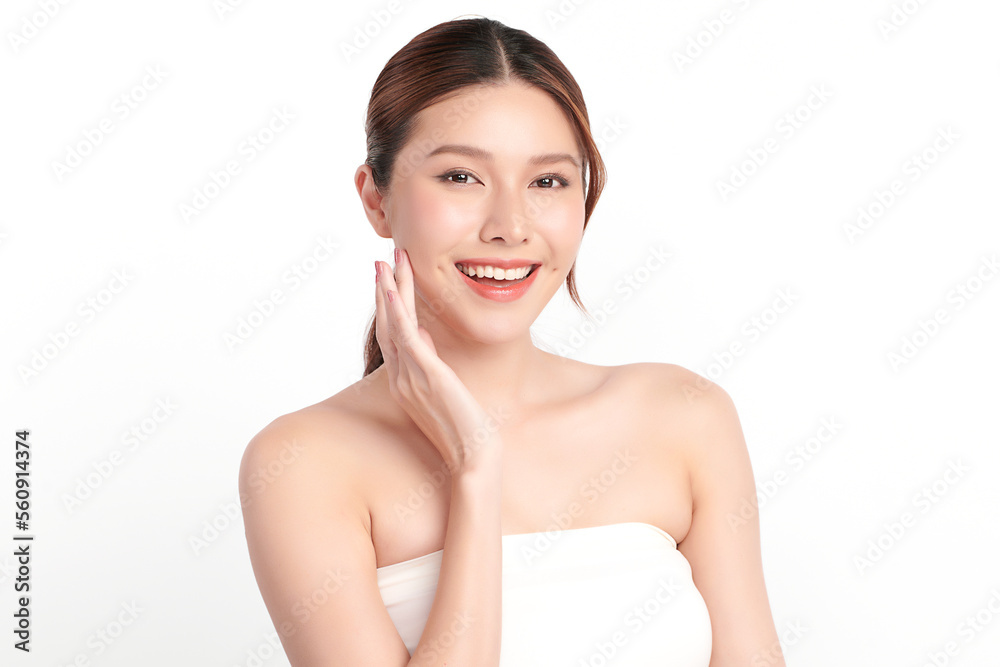 Beautiful young asian woman with clean fresh skin on white background, Face care, Facial treatment, Cosmetology, beauty and spa, Asian women portrait. Beautiful young asian woman with clean fresh skin on white background, Face care, Facial treatment, Cosmetology, beauty and spa, Asian women portrait.
