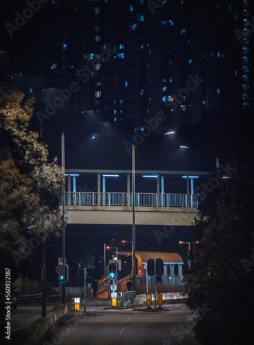 night traffic in the city(Hong Kong)