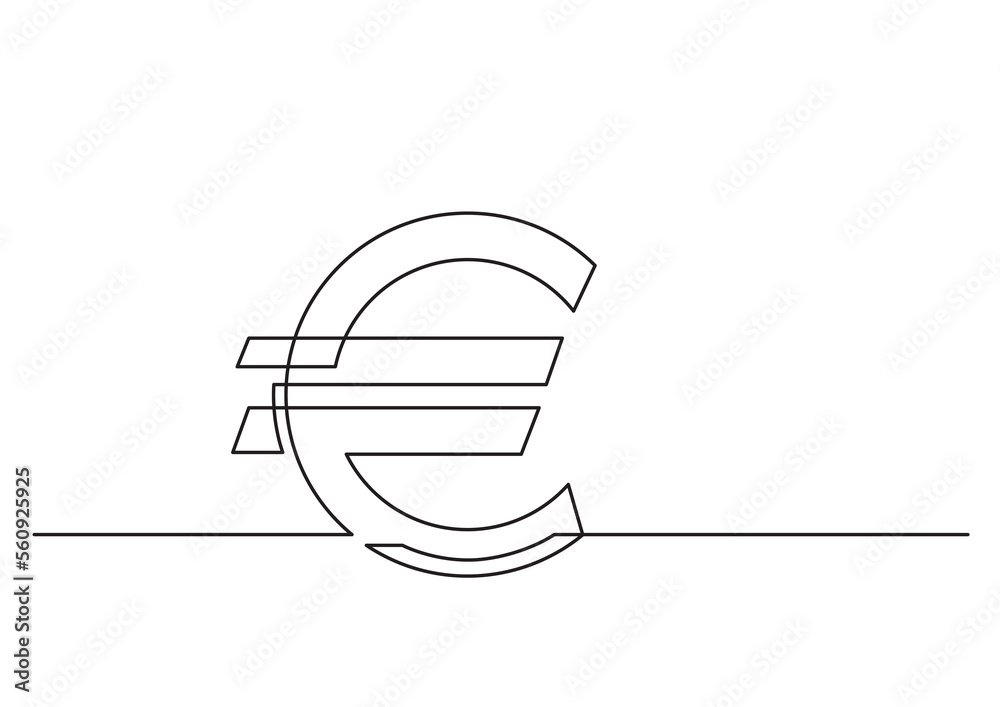 one line isolated vector object euro currency - PNG image with transparent background one line isolated vector object euro currency - PNG image with transparent background