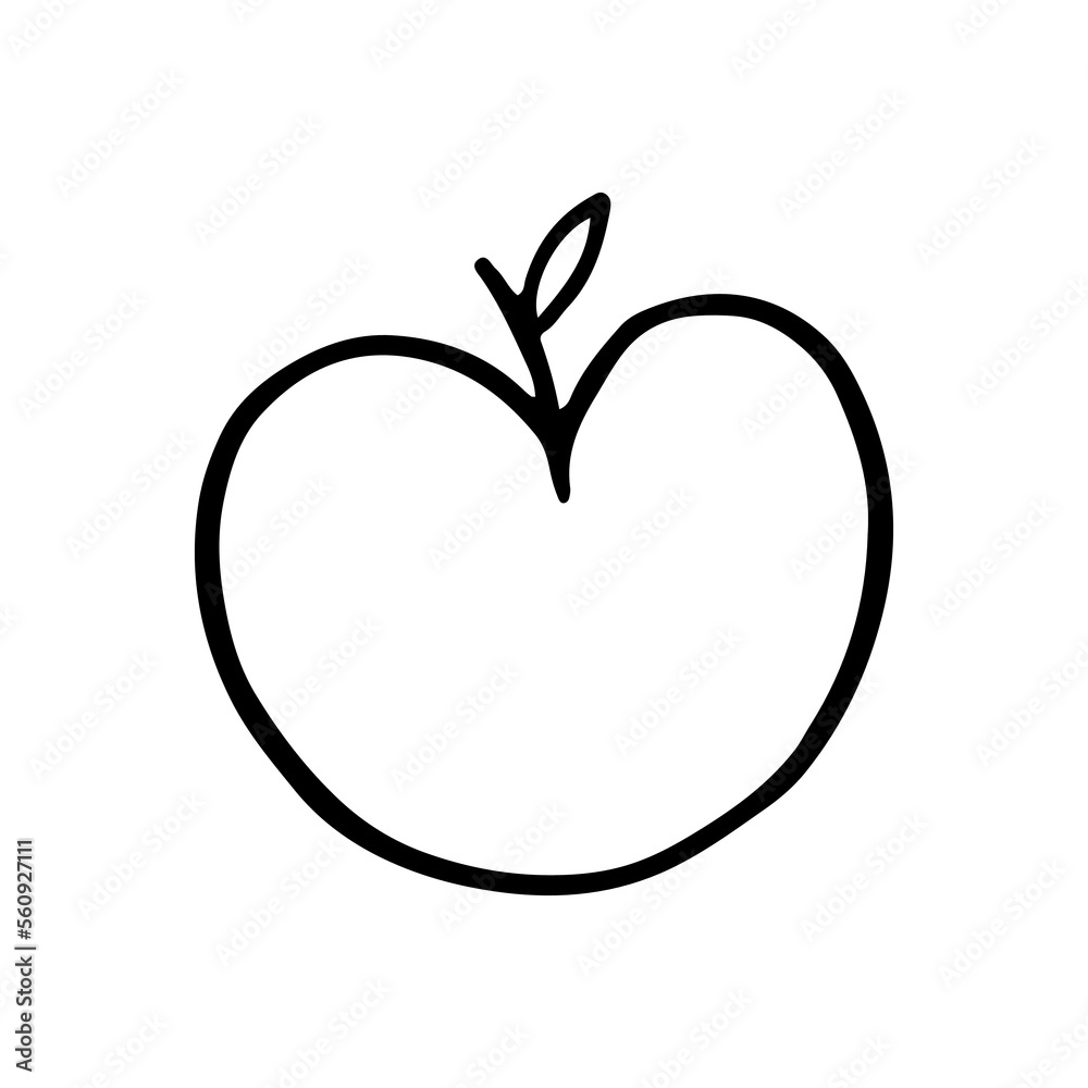 Vector icon of a heart in the shape of an apple drawn in one line. Illustration for valentine's day. Vector icon of a heart in the shape of an apple drawn in one line. Illustration for valentine's day.