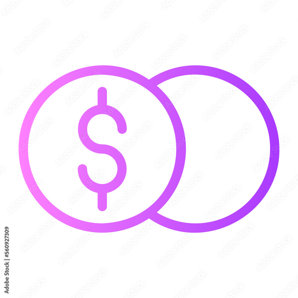 Fototapeta premium money gradient icon