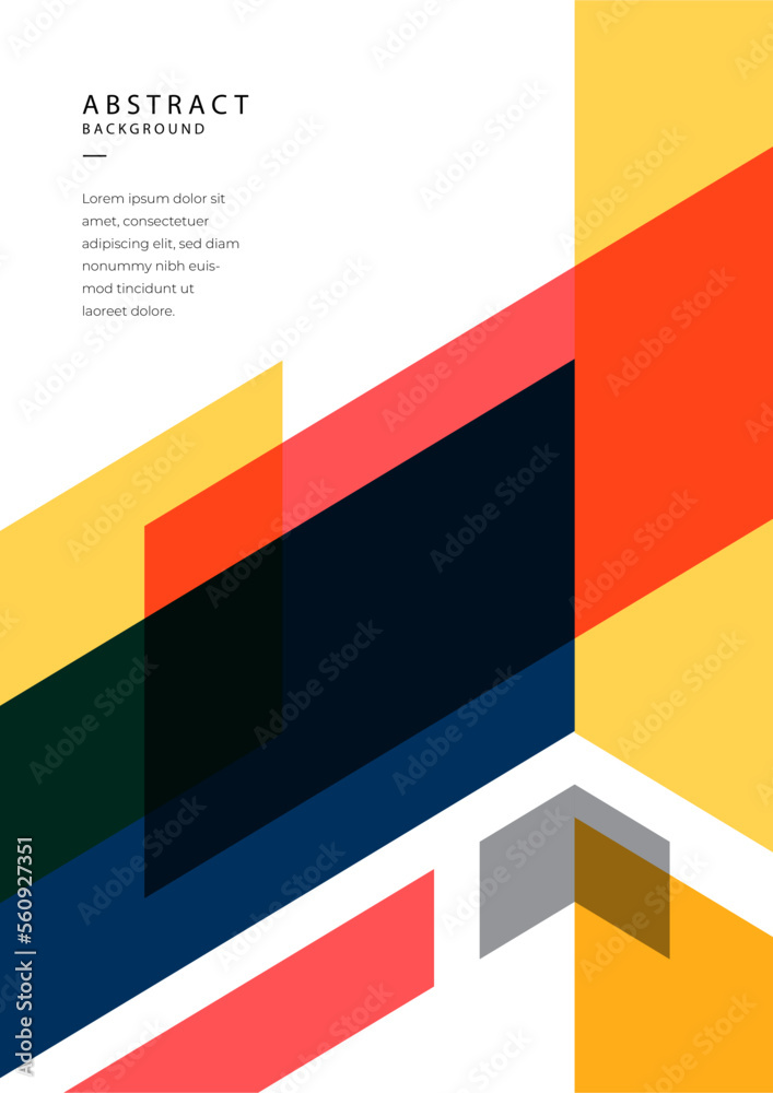 Colorful neo geometric background. Minimal color geometrical shapes. Modern abstract promotional flyer background vector illustration. Geometric template poster, brochure memphis pattern