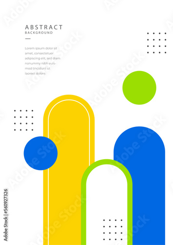 Colorful neo geometric background. Minimal color geometrical shapes. Modern abstract promotional flyer background vector illustration. Geometric template poster, brochure memphis pattern