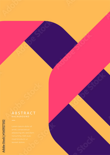 Colorful neo geometric background. Minimal color geometrical shapes. Modern abstract promotional flyer background vector illustration. Geometric template poster, brochure memphis pattern