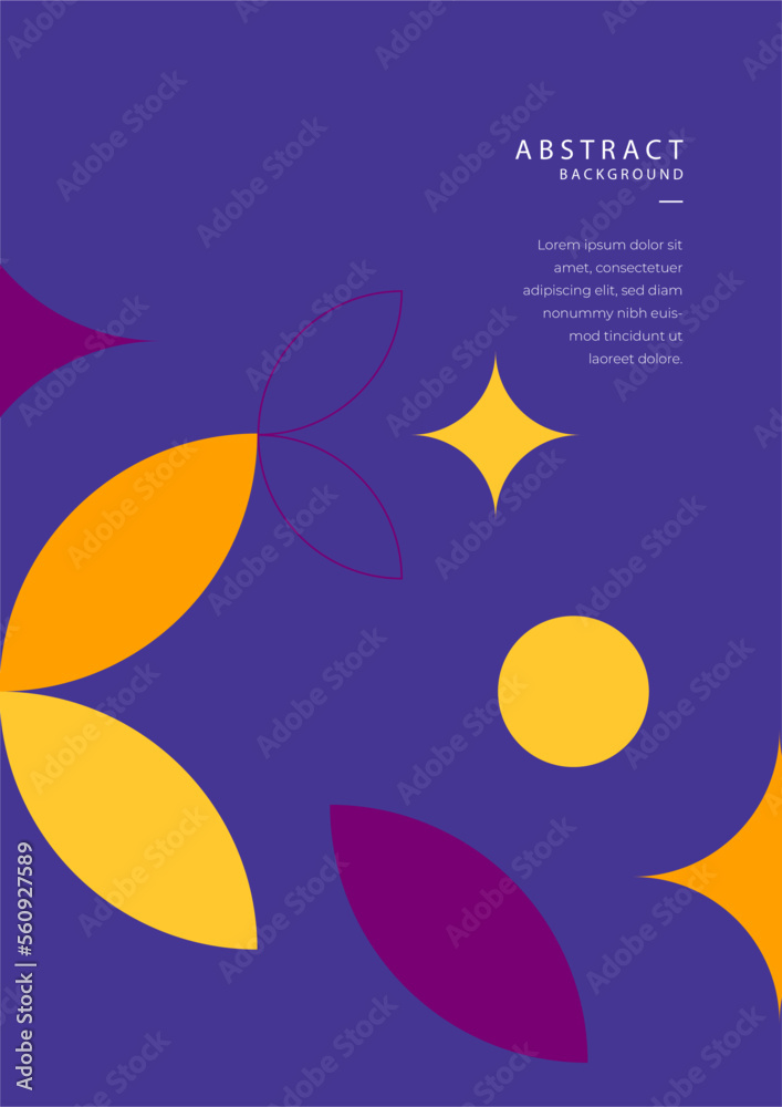 Modern abstract cover with minimal geometric poster design. Colorful geometric background, vector illustration.