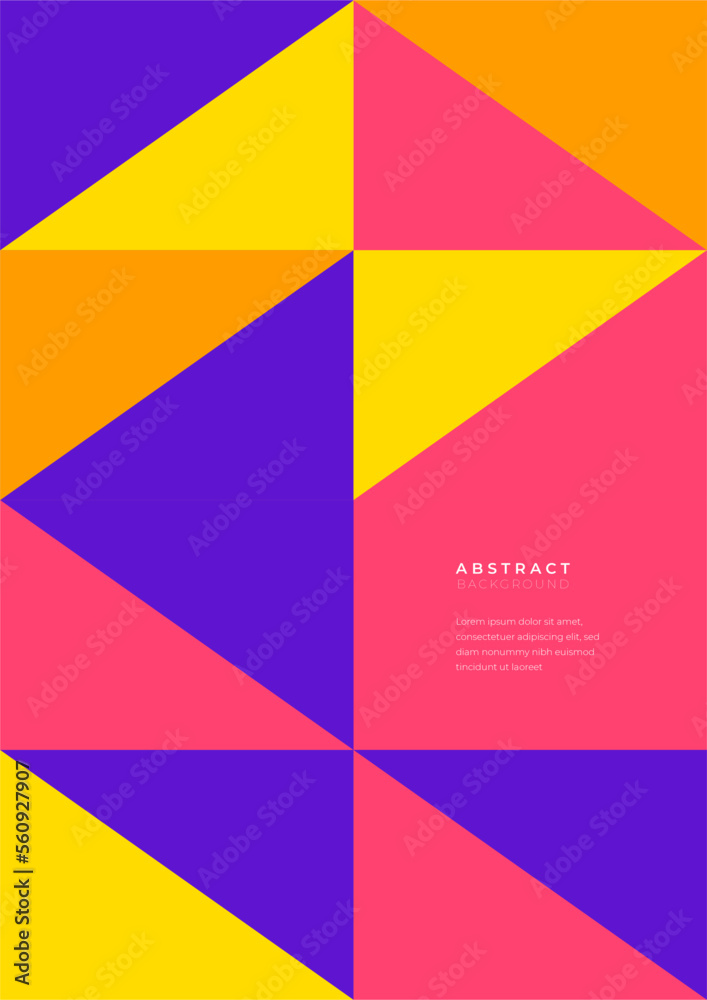 Modern abstract minimal geometric shapes cover. Colorful geometric background, vector illustration.