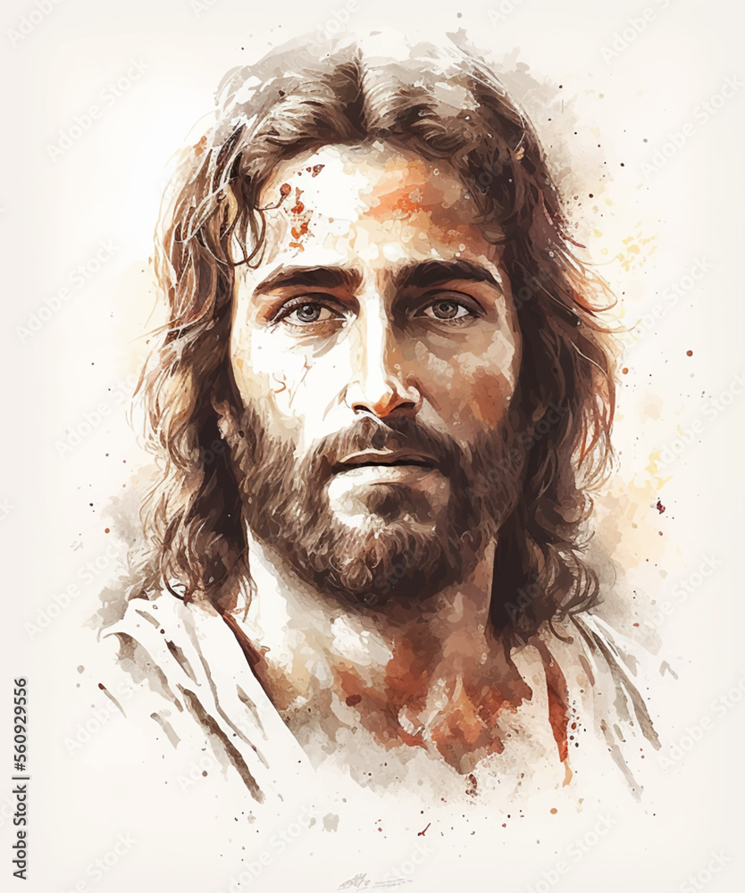 Jesus Christ Illustration Beautiful Portrait Of Jesus Christ Stock 