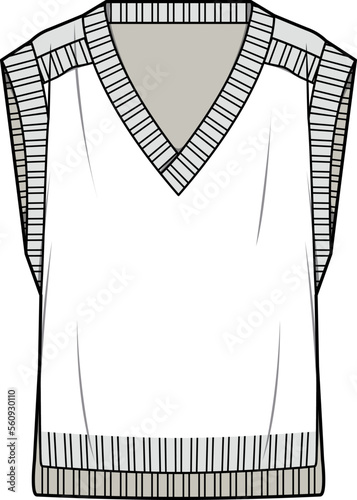 MEN AND BOYS WEAR CARDIGAN VEST AND SLEEVELESS SWEATER FLAT DESIGN VECTOR
