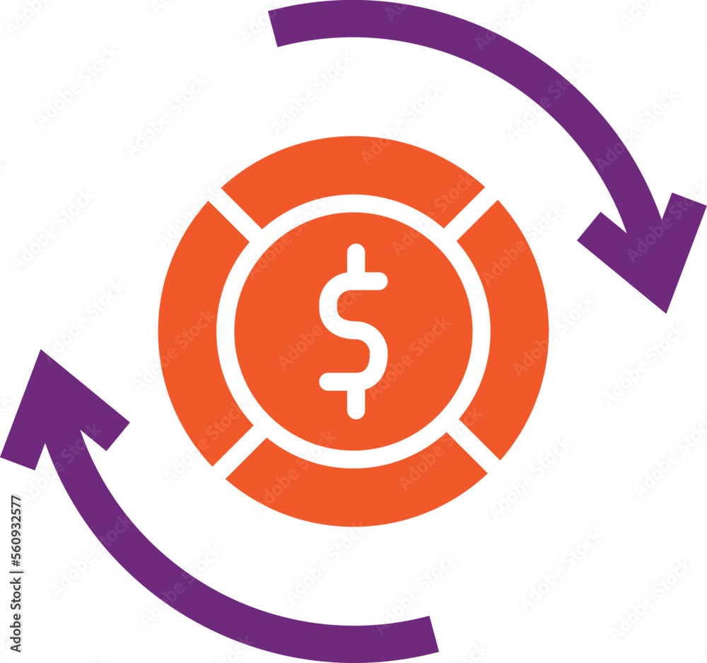 Money flow Vector Icon Design Illustration Money flow Vector Icon Design Illustration