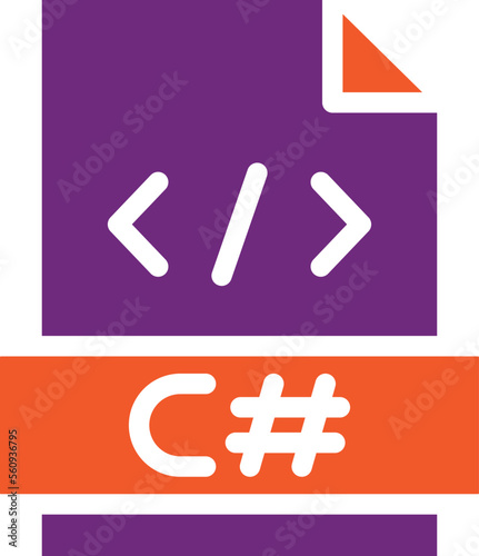 C sharp Vector Icon Design Illustration