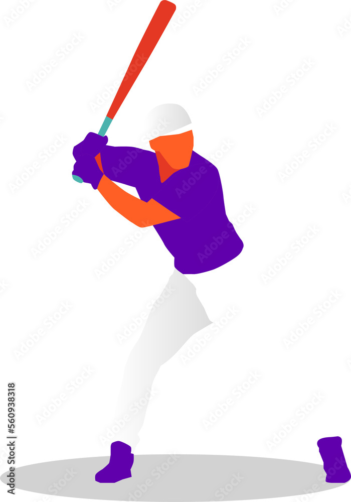 Illustration of baseball player in action. Isolate background. Illustration of baseball player in action. Isolate background.