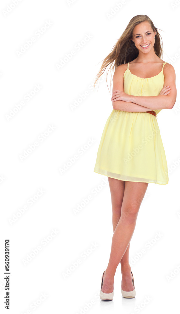 Fashion mockup, woman and portrait with clothes and beauty, stylish with designer brand isolated on white background. Happy woman, fashion model with style and summer dress, retail and freedom Fashion mockup, woman and portrait with clothes and beauty, stylish with designer brand isolated on white background. Happy woman, fashion model with style and summer dress, retail and freedom