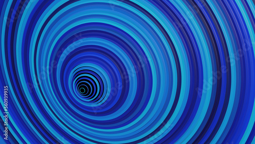 Colorful 3D rings background, Abstract blue radial circles concentric, Unique colorful abstract background, Abstract geometric illustration, 3D Render