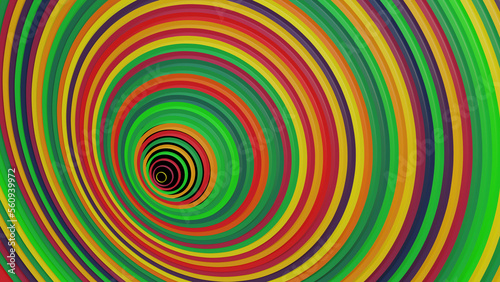 Colorful 3D rings background  Abstract colorful radial circles concentric  Unique colorful abstract background  Abstract geometric illustration  3D Render