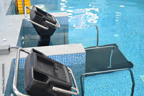 aquatic treadmill in the swimming pool for physical therapy © sutichak