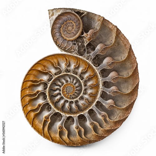 nautilus shell isolated on white