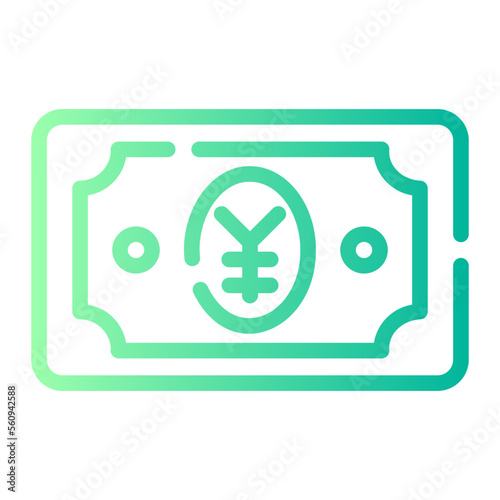 yen gradient icon