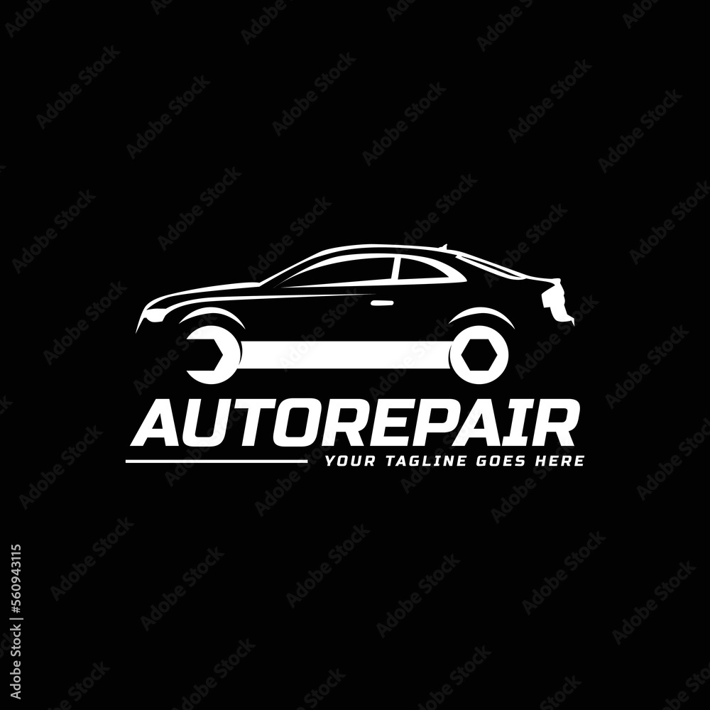 Auto repair logo sign template design vector