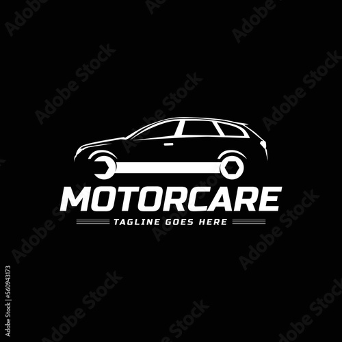 Motor care logo sign template design vector