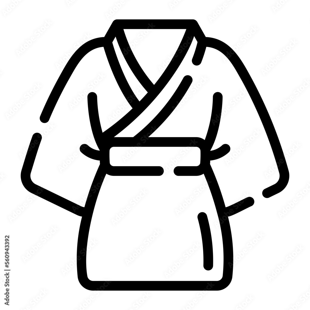 kimono line icon kimono line icon