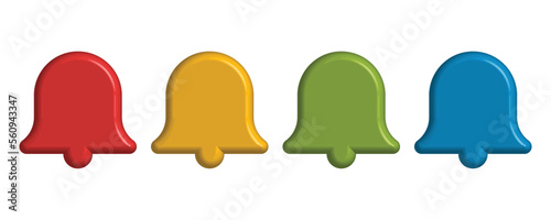 Notifications filled icon in multiple colors, basic app and web ui bold line icon set, EPS 10