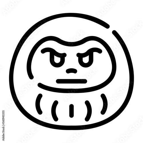 daruma line icon