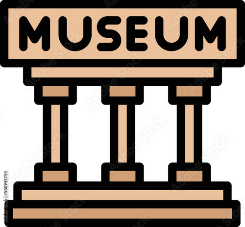 Museum Vector Icon Design Illustration