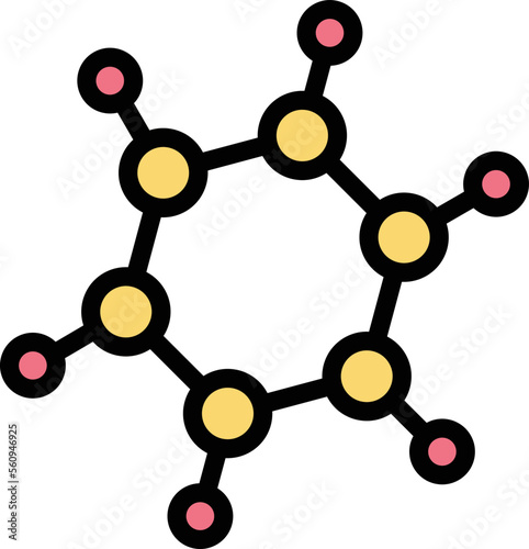 Bio molecules Vector Icon Design Illustration
