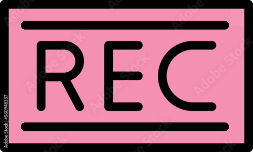 Record Vector Icon Design Illustration