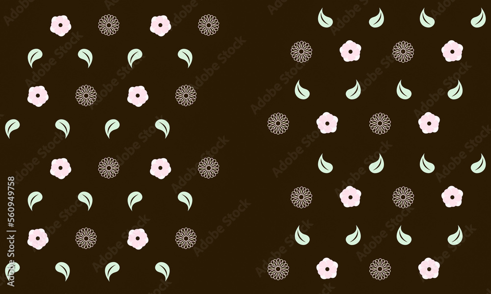 Abstract background of flowers and leaves flatlay, floral template, graphic design illustration wallpaper, digital art Abstract background of flowers and leaves flatlay, floral template, graphic design illustration wallpaper, digital art