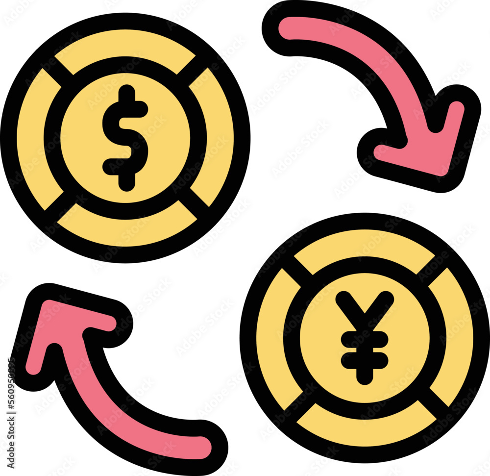 Foreign exchange Vector Icon Design Illustration Foreign exchange Vector Icon Design Illustration