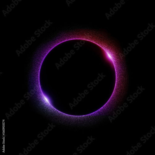 colorful ring on black background.