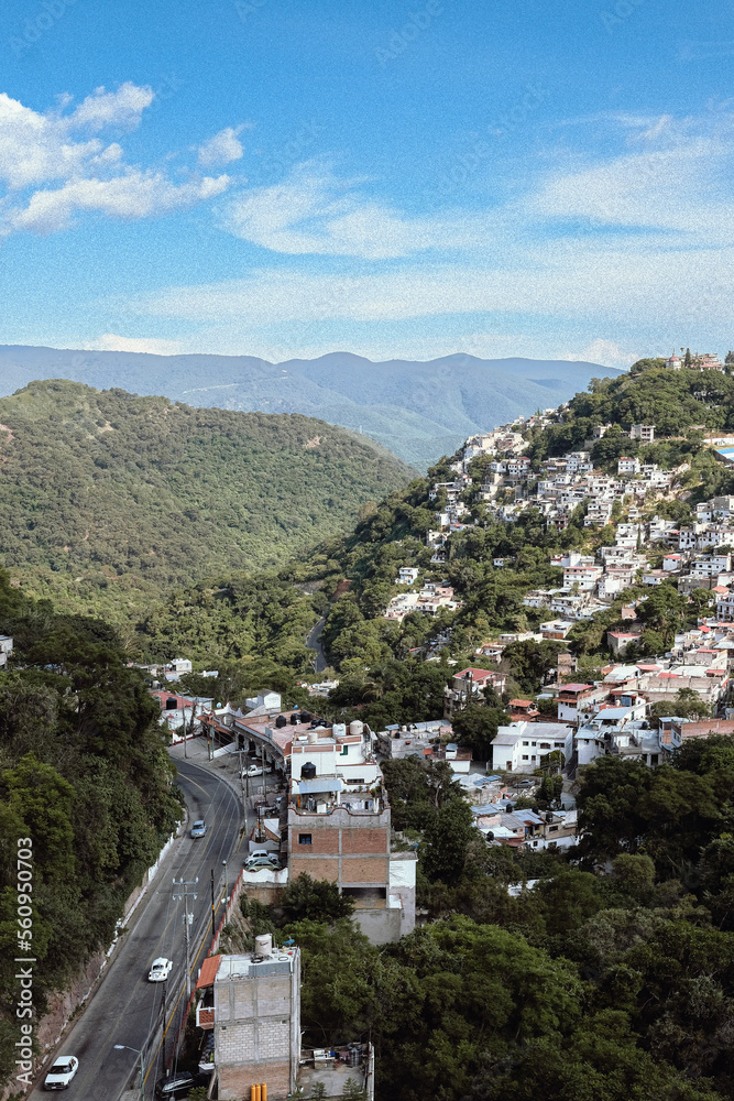 Taxco village in the mountains