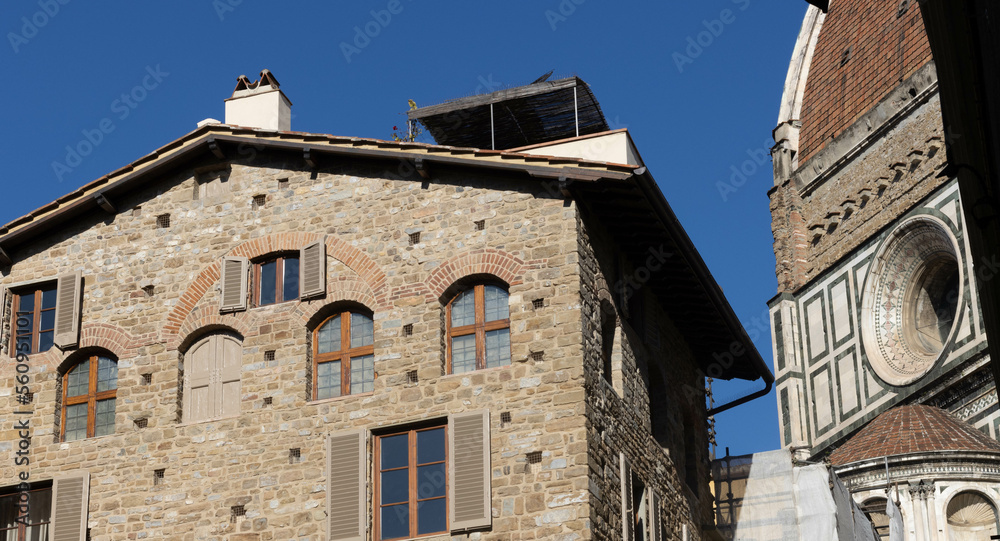 View of the Florence Cathedral, Cattedrale di Santa Maria del Fiore, Florence, Italy View of the Florence Cathedral, Cattedrale di Santa Maria del Fiore, Florence, Italy