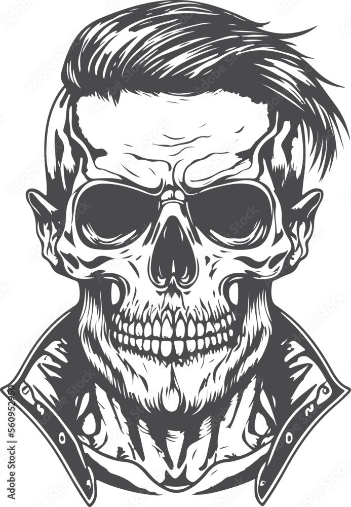 skull hipster barber hair skull hipster barber hair
