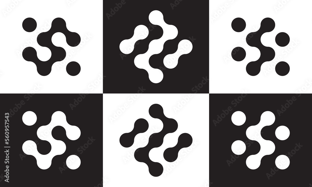 Fototapeta premium molecule logo vector. connection technology icon design
