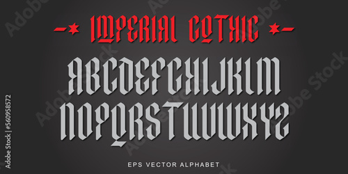 Imperial Gothic Blackletter Alphabet Font photo