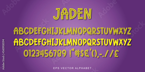 Jaden Cute Layer Alphabet Font photo