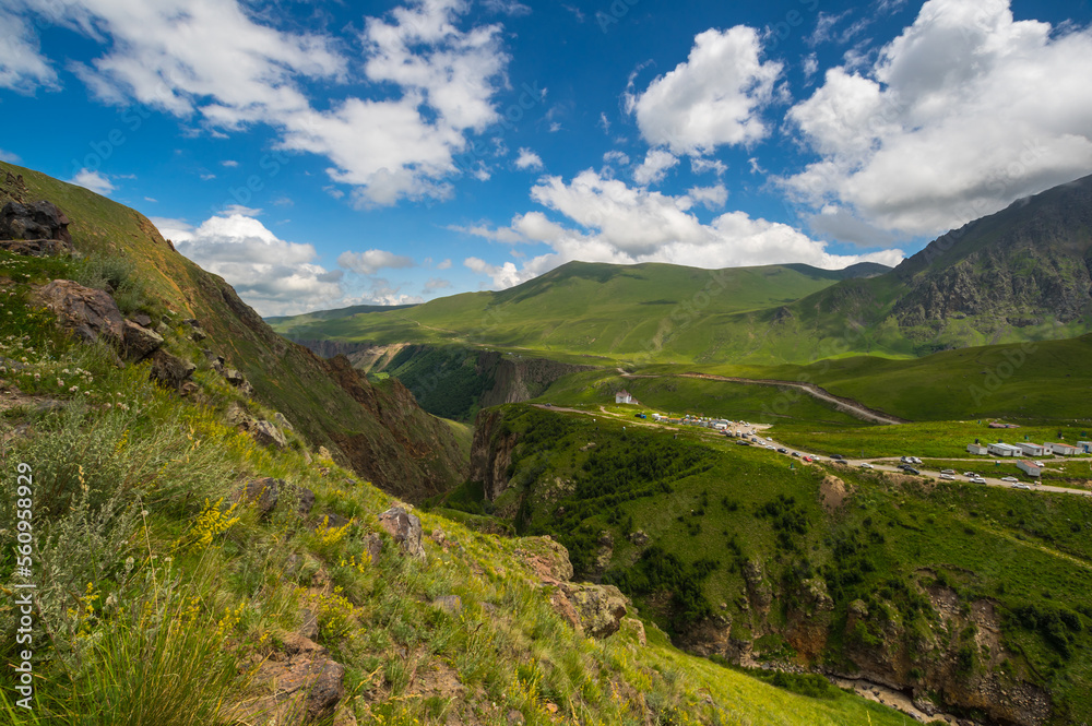 View of Caucasus mountains