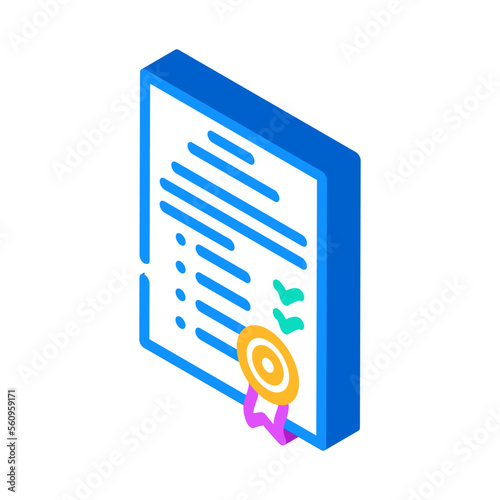 standard esg isometric icon vector. standard esg sign. isolated symbol illustration