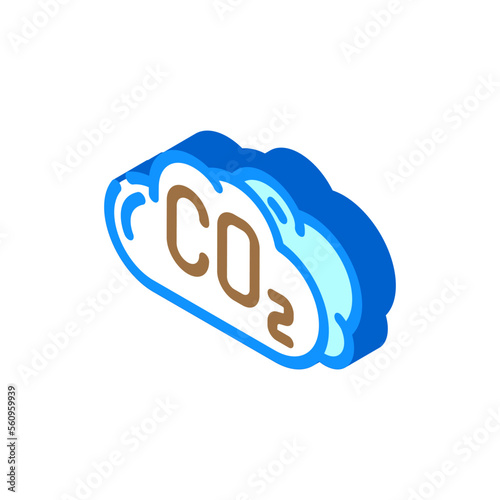 emissions co2 esg isometric icon vector. emissions co2 esg sign. isolated symbol illustration