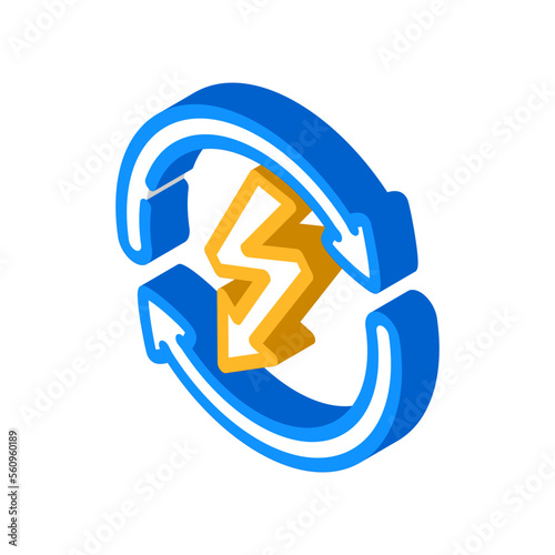 energy esg isometric icon vector. energy esg sign. isolated symbol illustration