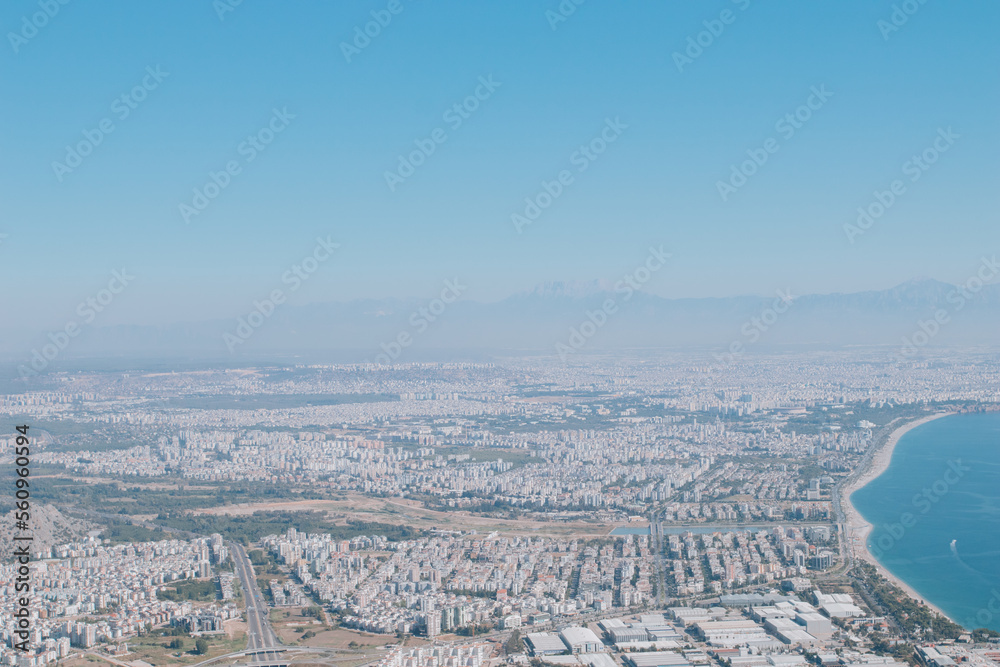 Aerial view of Antalya city scape, Turkey