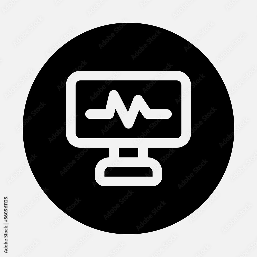 Pulse icon in solid style, use for website mobile app presentation Pulse icon in solid style, use for website mobile app presentation