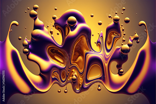 Acid waves background, Generative AI