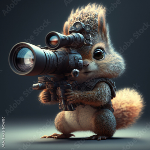 3d rendered illustration of a squirrel photo